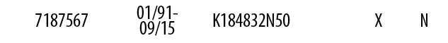 7187567,01/91-09/15,K184832N50,,X,N