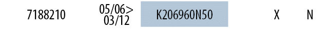 7188210,05/06> 03/12,K206960N50,,X,N