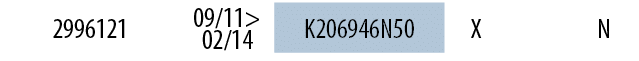 2996121,09/11> 02/14,K206946N50,X,,N