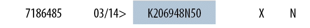 7186485,03/14>,K206948N50,,X,N