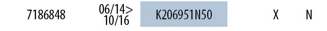 7186848,06/14> 10/16,K206951N50,,X,N