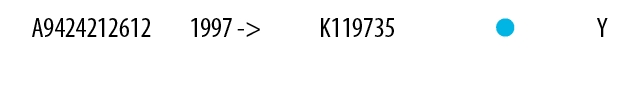 A9424212612,1997 ->,K119735, ,Y