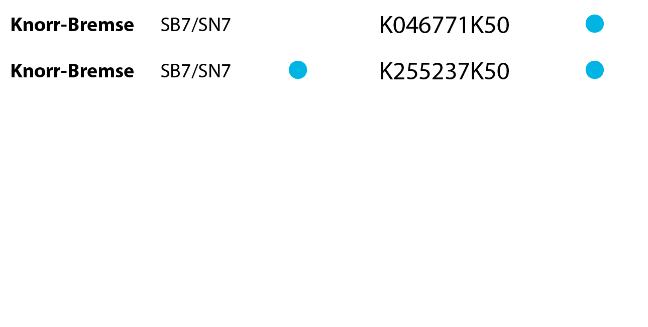 Knorr-Bremse,SB7/SN7,,,K046771K50, ,Knorr-Bremse,SB7/SN7, ,,K255237K50, ,,,,,,,,,,,,,,,,,,,,,,,,,,,,,,